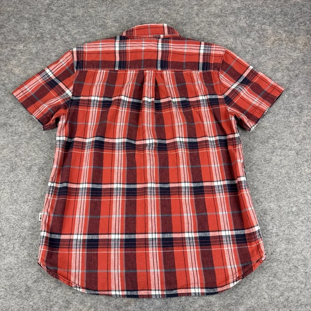 The North Face Loghill Button Up Shirt Plaid Cotton Hemp Mens‎ Medium M